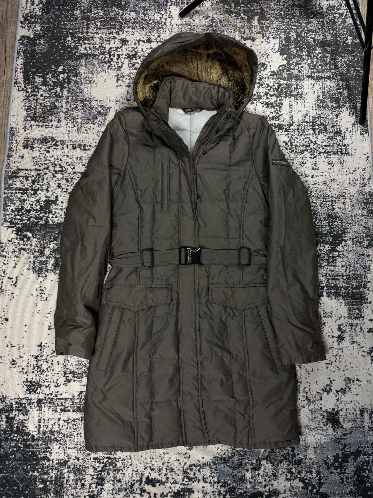 Woolrich Woolen Mills Jacket Woolrich Winter Down Hooded Parka khaki brown S Size US S / EU 44-46 / 1 - 1 Thumbnail