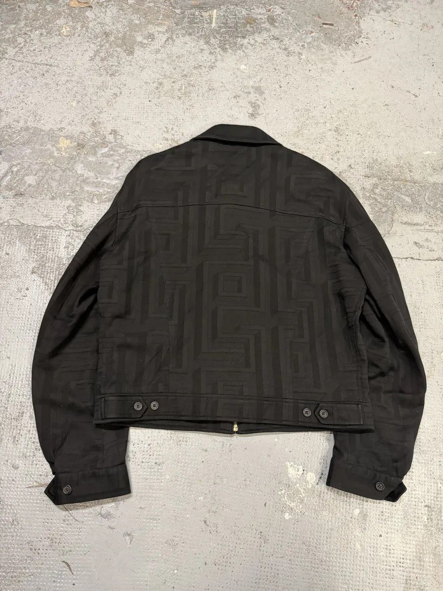 Vintage 1990s Giacca Versace Black Geometrical Jacket Size US M / EU 48-50 / 2 - 2 Thumbnail