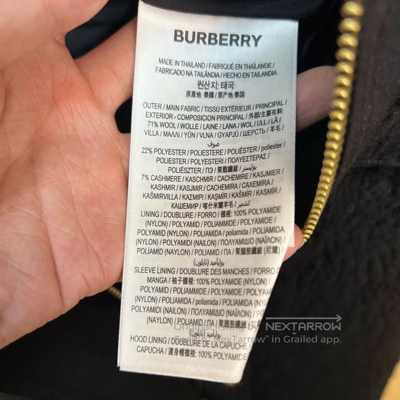 black lamb fur coat by burberry.