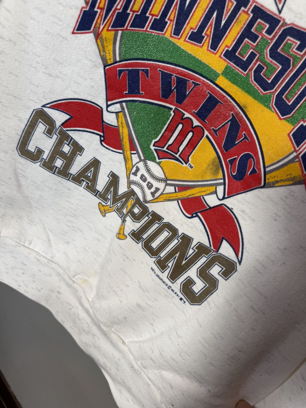 Vintage Vintage The Minnesota Twins 1991 Sweatshirt Size US XL / EU 56 / 4 - 4 Thumbnail