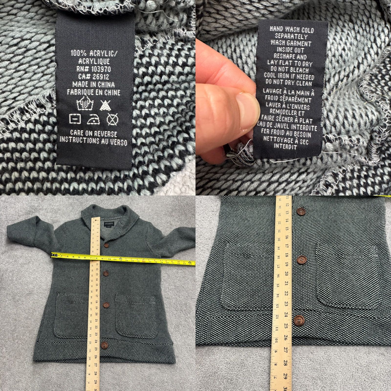Obey OBEY Propaganda Coatigan Women's Medium Black White Knit Jacket Casual All Seasons Long Sleeve Button Down Size M / US 6-8 / IT 42-44 - 8 Thumbnail