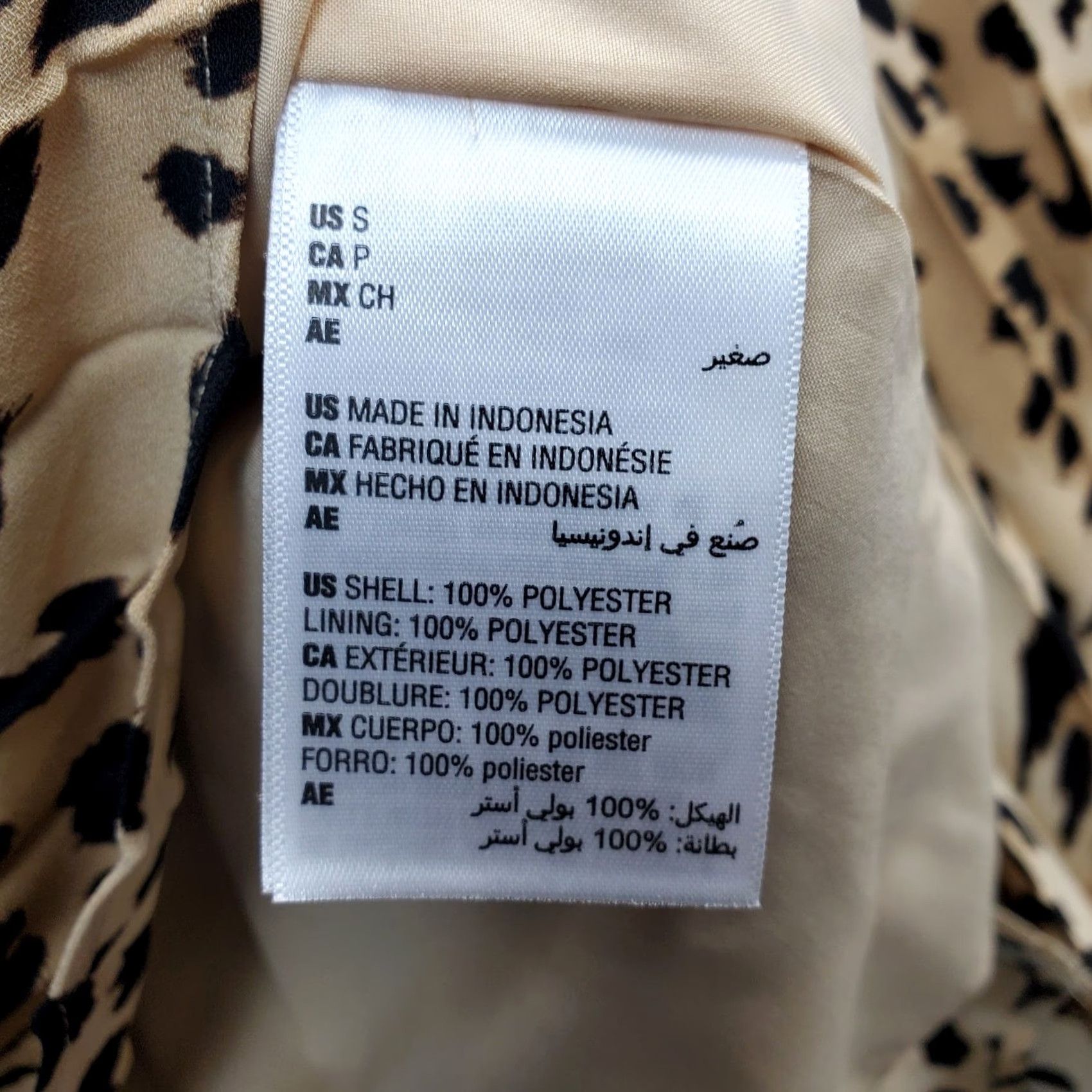 Vintage INC International Concepts Blouse Womens S Leopard Print Pleated Lined Shirt Size S / US 4 / IT 40 - 7 Thumbnail