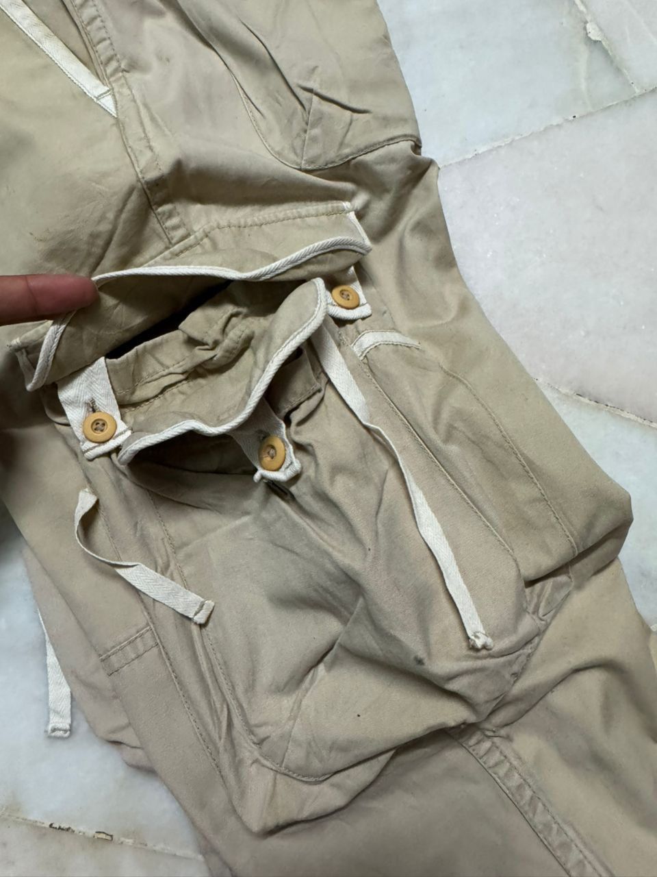 PPFM 💥Insane💥90s Japanese Bondage Parachute Thrashed Faded Cargo Size US 33 - 17 Thumbnail