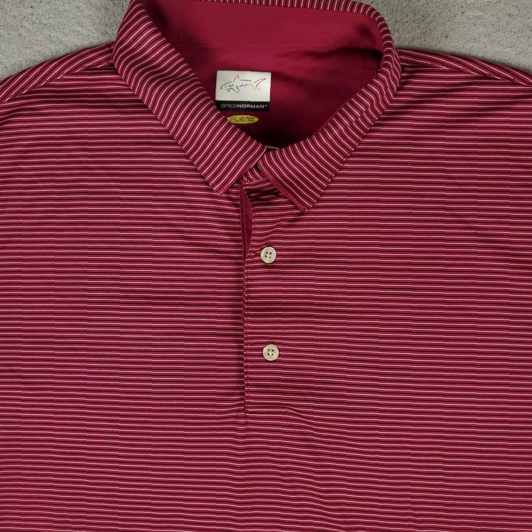 Vintage Greg Norman Polo Shirt Mens XL Red Striped Shark Golf Casual Short Sleeve Polo-shirt Size US XL / EU 56 / 4 - 2 Thumbnail