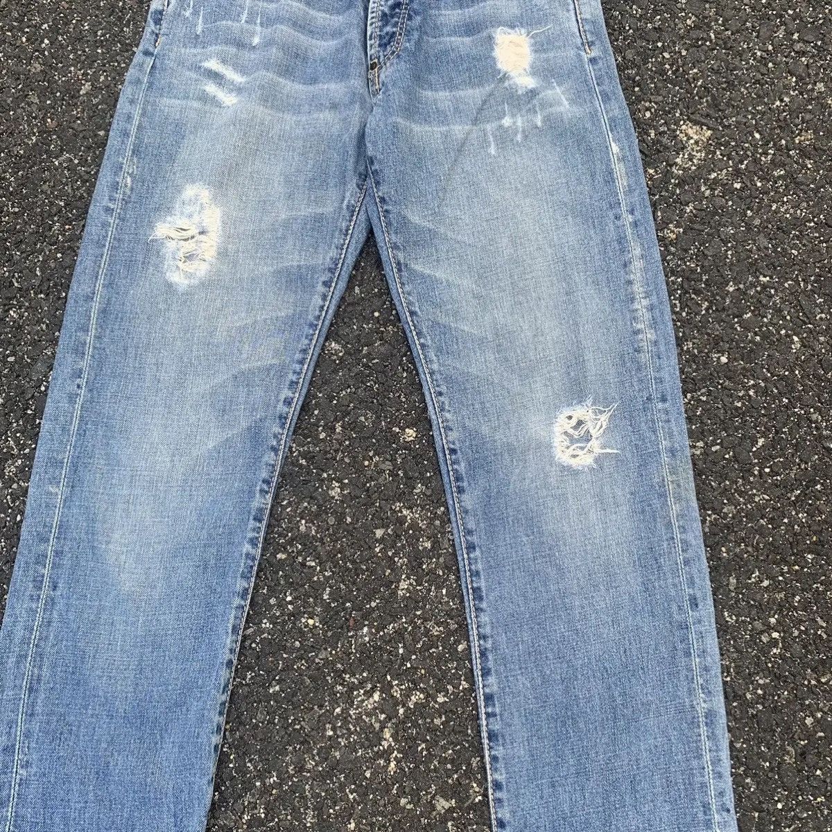 Hysteric Glamour 🔥Distressed Denim 32x31 Faded Jeans Cinch Back Denim Pants Size US 32 / EU 48 - 4 Thumbnail
