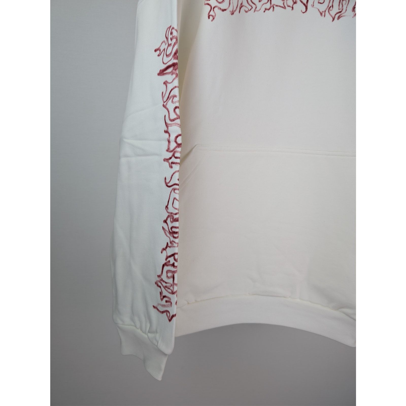 Balenciaga o1rshd1 Large Fit Hoodie in White / Red Size US L / EU 52-54 / 3 - 5 Thumbnail