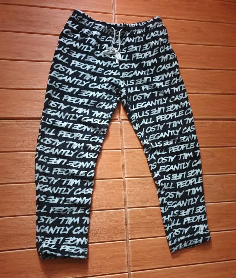 Japanese Brand Unbranded monogram script Sweatpants Size US 30 / EU 46 - 4 Thumbnail