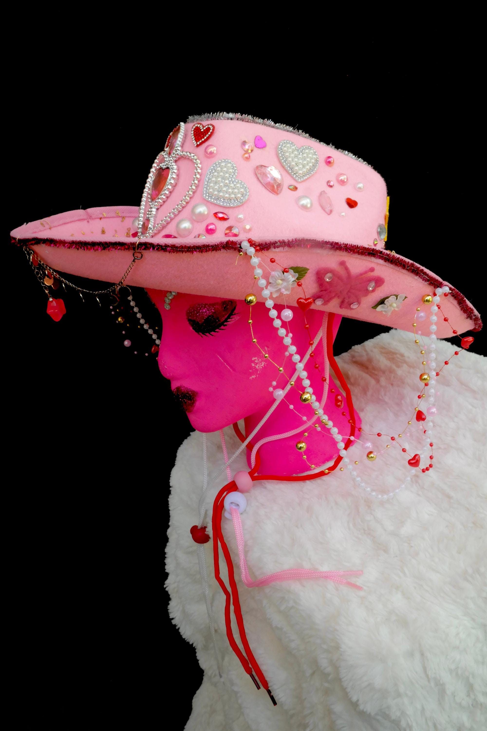 Handmade Princess in Pink Cowgirl Hat Size ONE SIZE - 8 Thumbnail