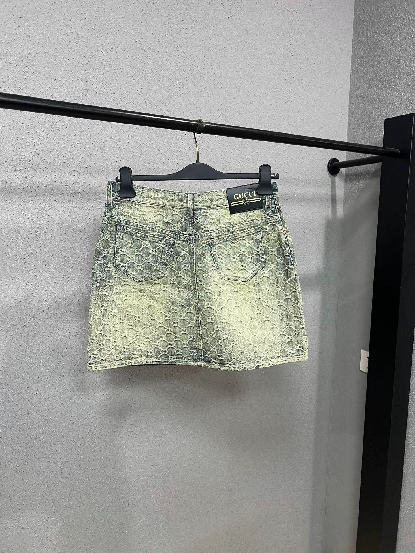Gucci Gucci Heavily Washed Monogram Denim Skirt Size US S / EU 44-46 / 1 - 2 Thumbnail