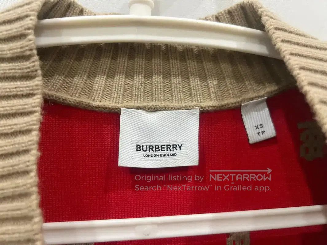 Burberry Burberry Beige Wool Women's Cardigan. Size XS / US 0-2 / IT 36-38 - 4 Thumbnail