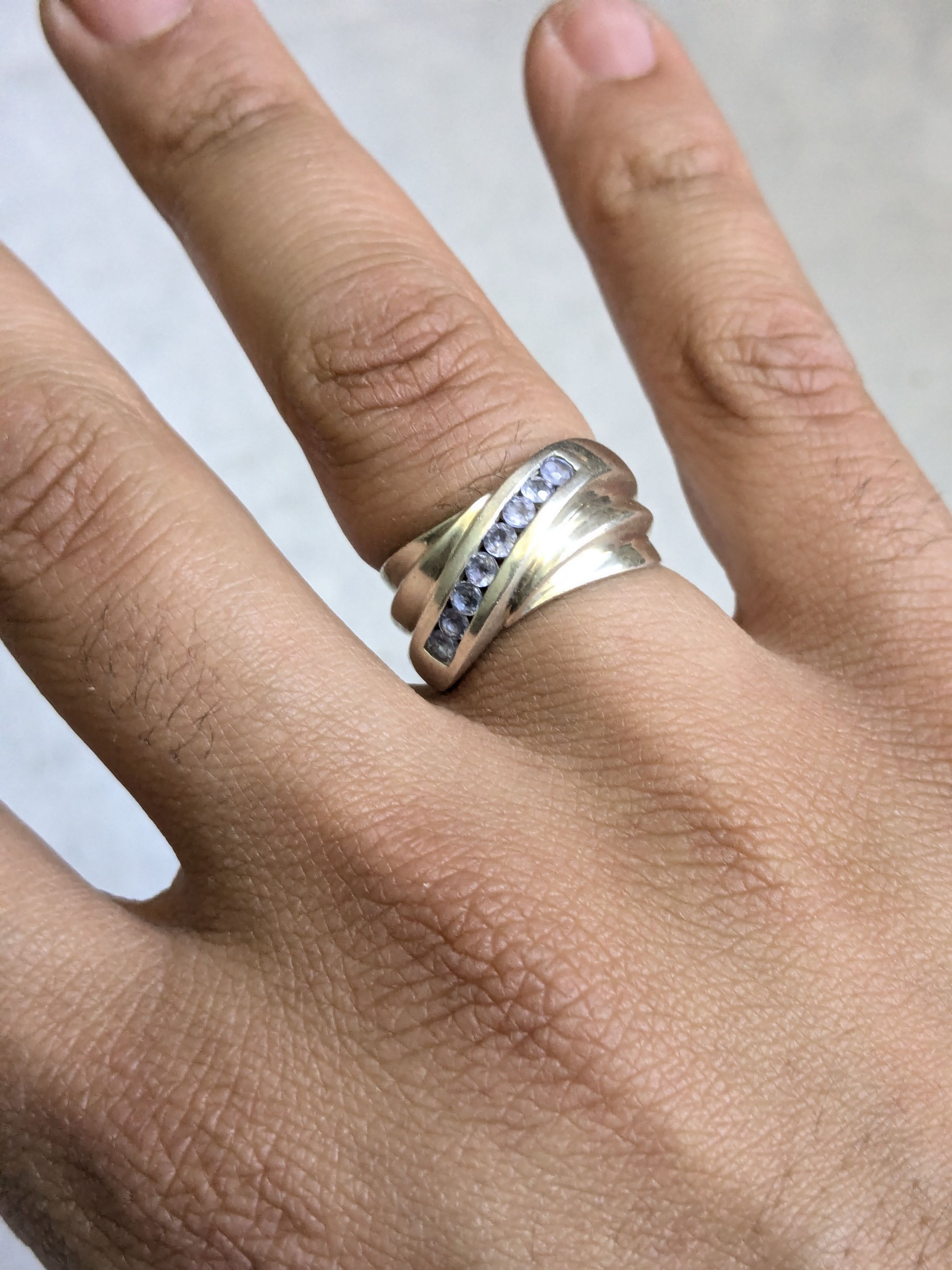 Sterling Silver Sterling Silver Ring Purple Tanzanite 7.75 Size ONE SIZE - 9 Thumbnail