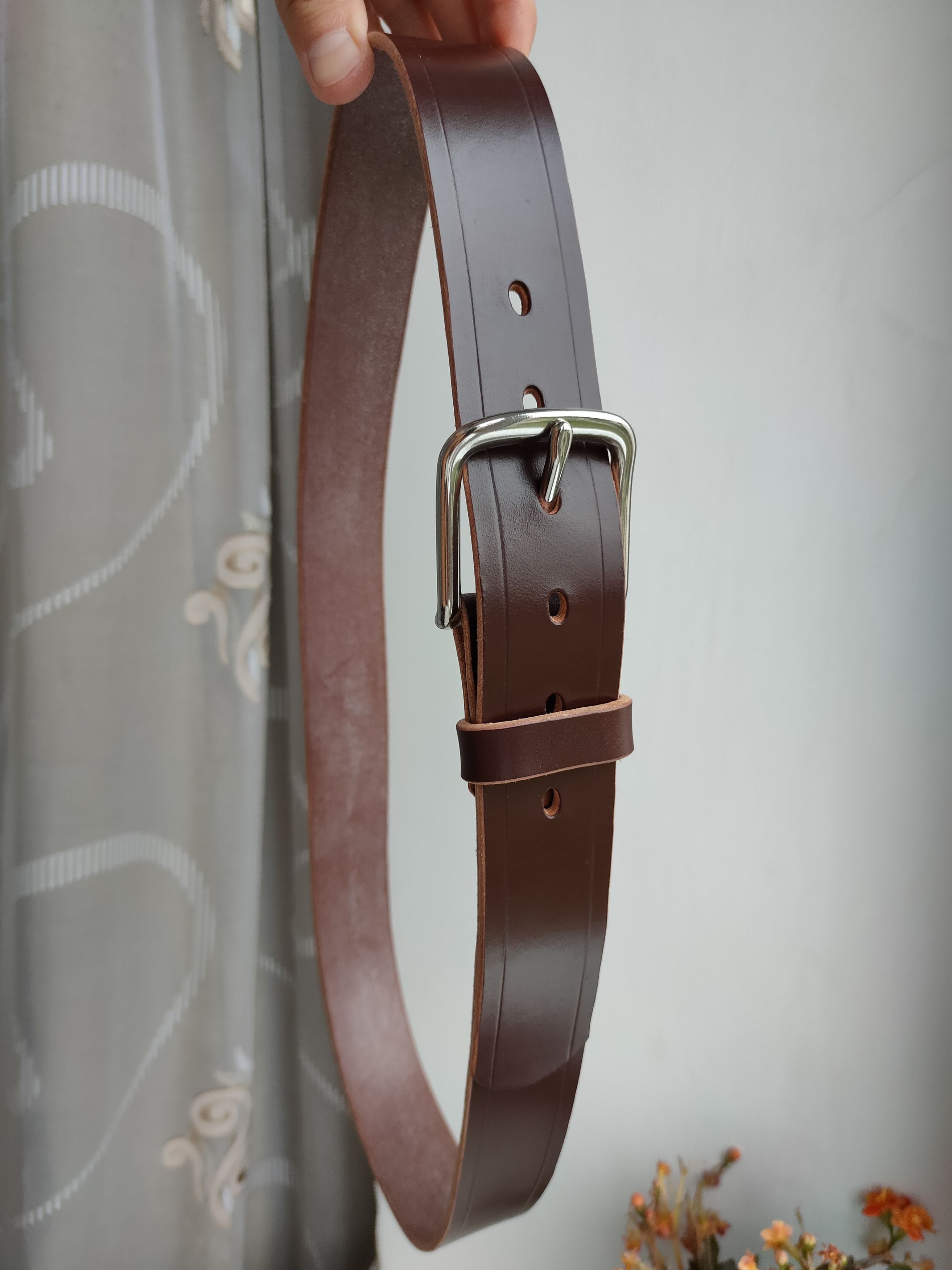 Genuine Leather Genuine Leather Massive Belt Of The Waist Brown Size ONE SIZE - 1 Thumbnail
