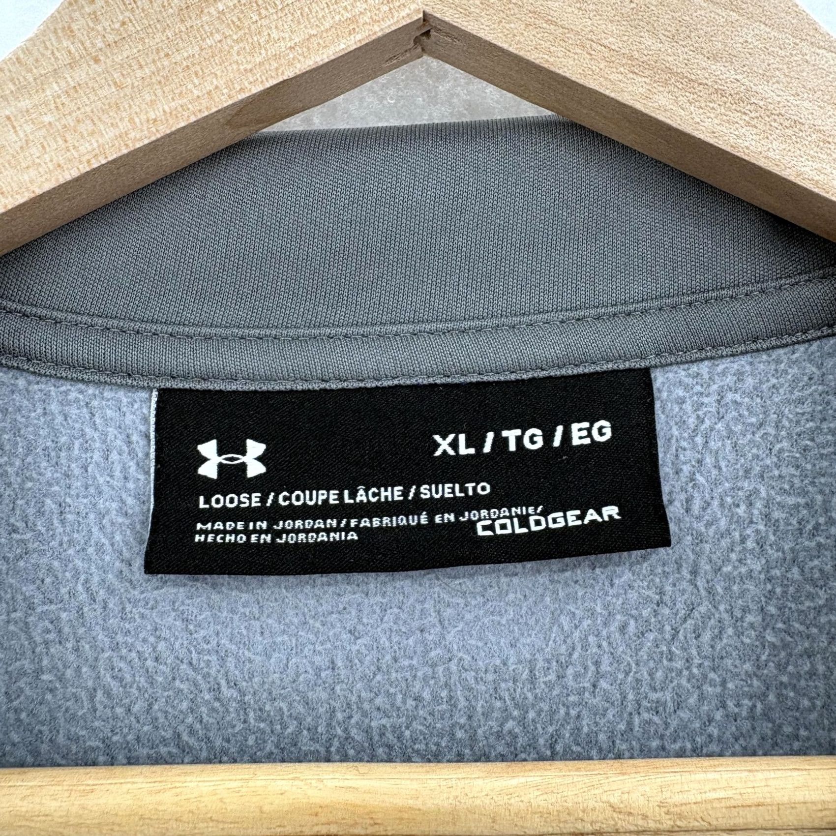Under Armour Under Armour ColdGear Pullover Mens XL Blue 1/4 Zip Thermal Mock Neck Fleece Sweatshirt Size US XL / EU 56 / 4 - 4 Thumbnail