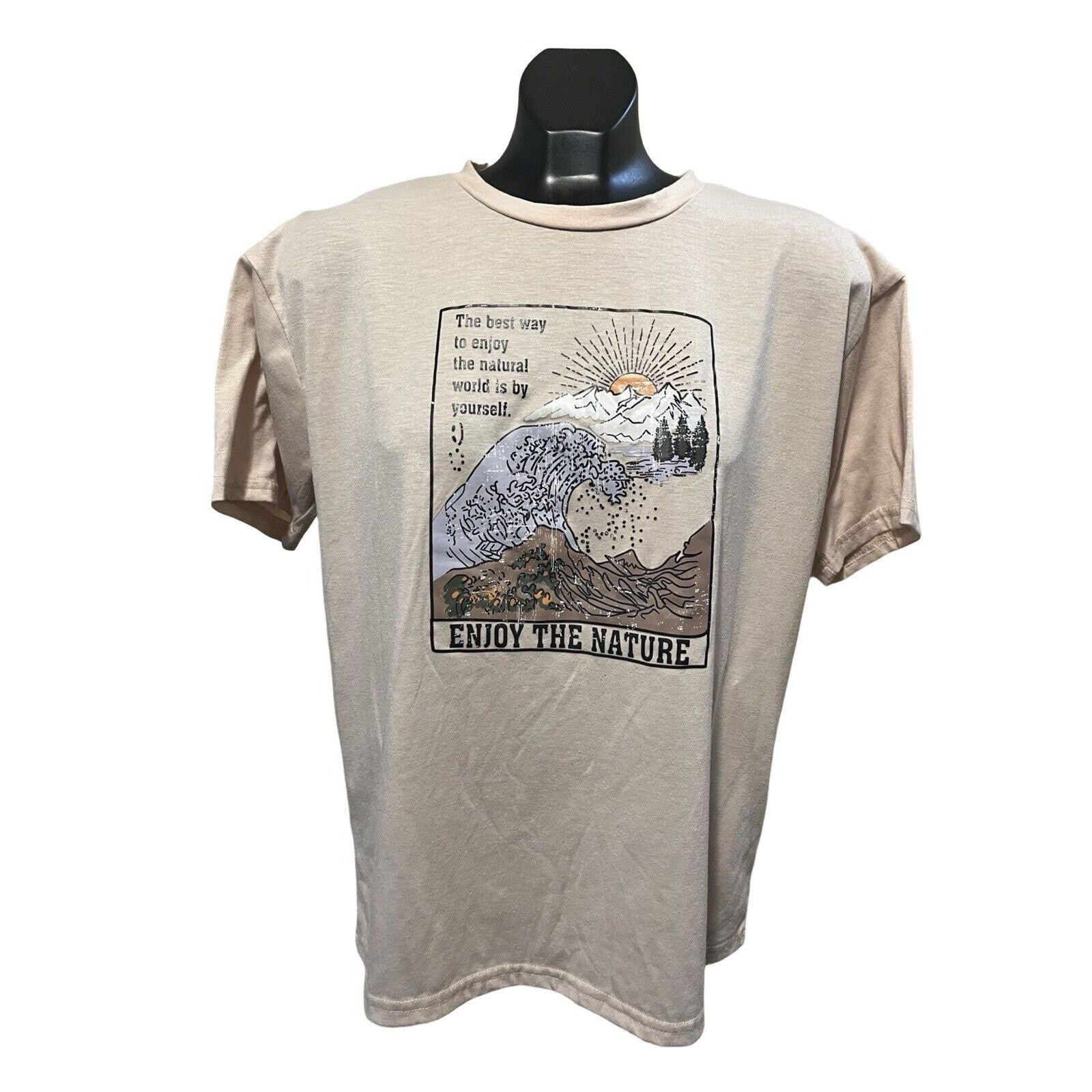 Shein Shein Enjoy The Nature Graphic T-Shirt - Men’s Large Size L / US 10 / IT 46 - 1 Thumbnail