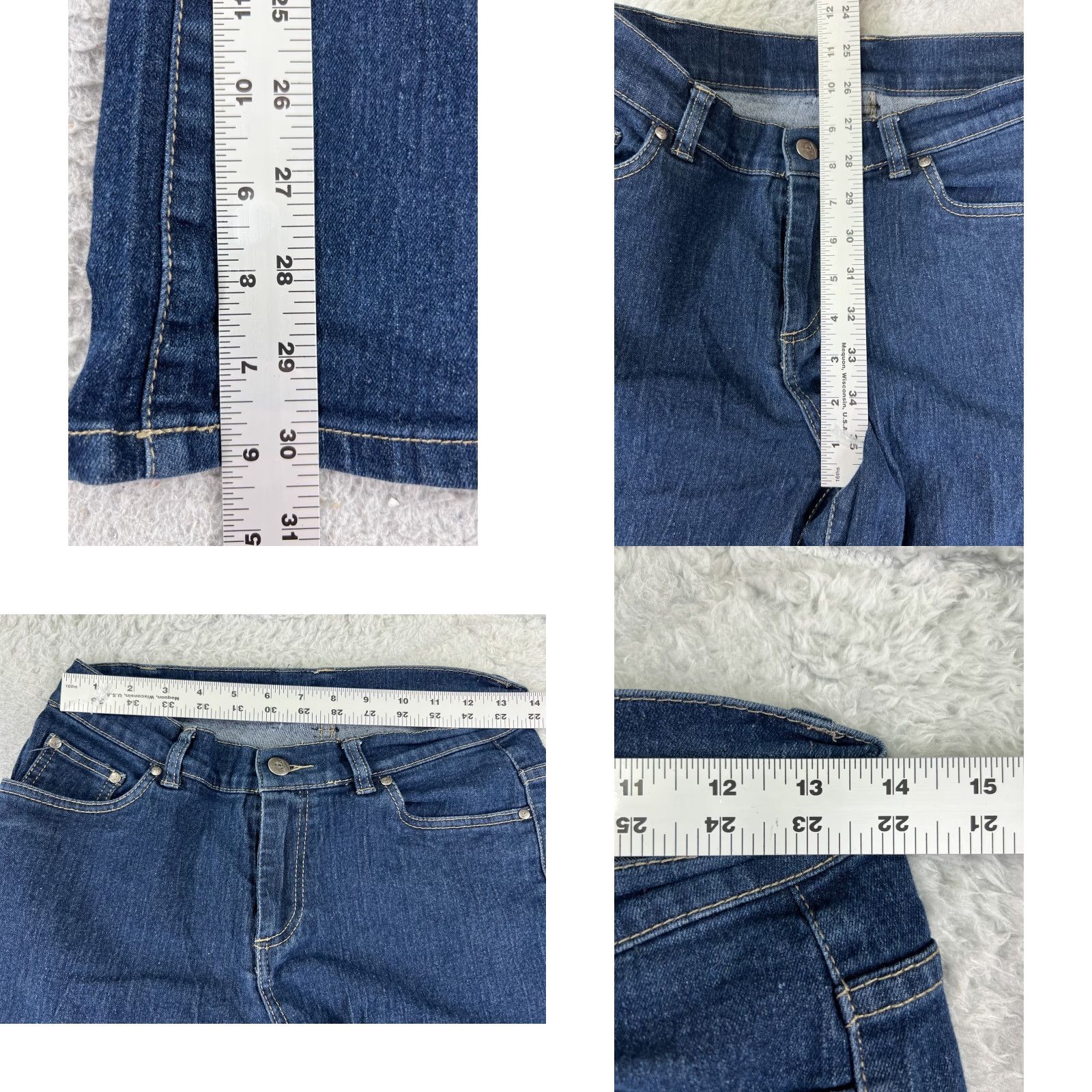 Jockey Jockey Jeans Blue Denim Bootcut Mid Rise 26x30 26 Women Pants Regular 5-Pocket Cotton Blend - Vintage? No Size 26" / US 2 / IT 38 - 8 Thumbnail