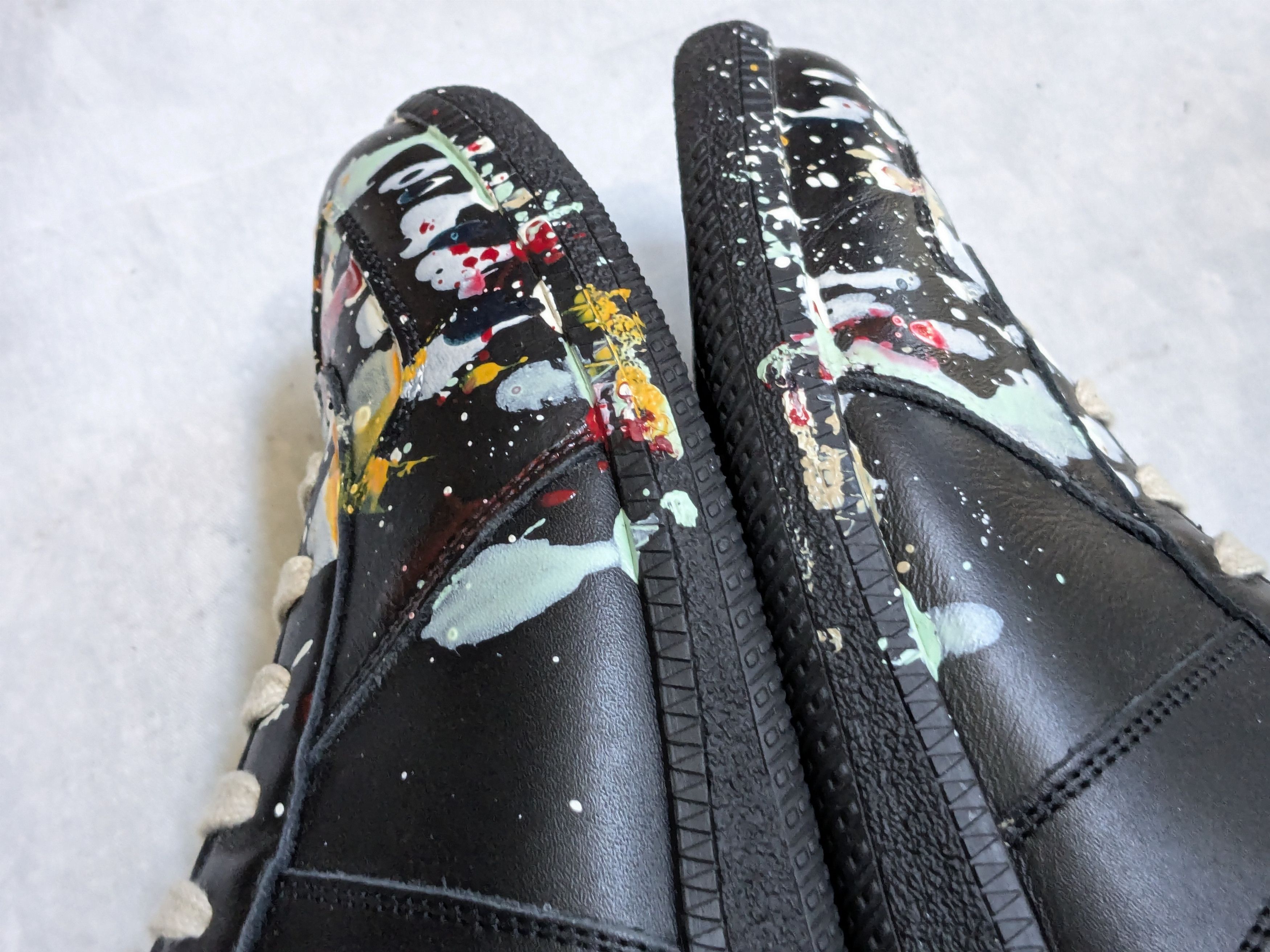 Maison Margiela Maison Margiela GAT Replica Paint Splatter Black 9 42 Highs Size US 9 / EU 42 - 12 Thumbnail