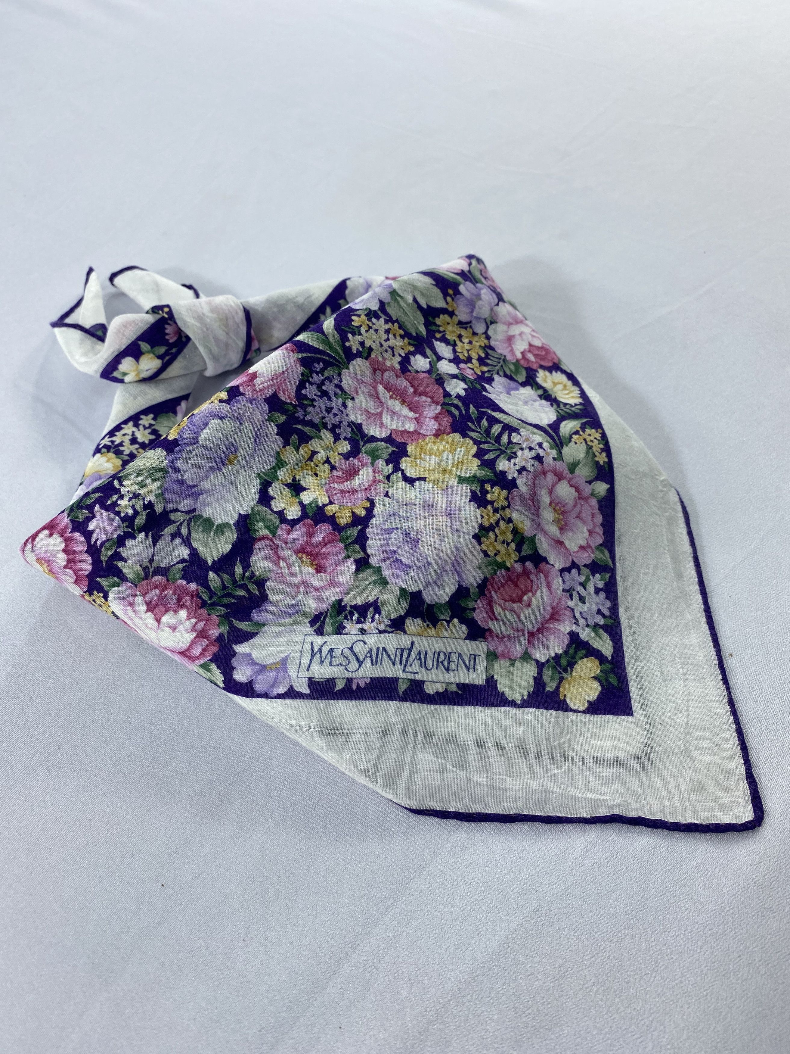 Yves Saint Laurent Yves Saint Laurent Handkerchief / Bandana / Neckerchief Size ONE SIZE - 2 Thumbnail