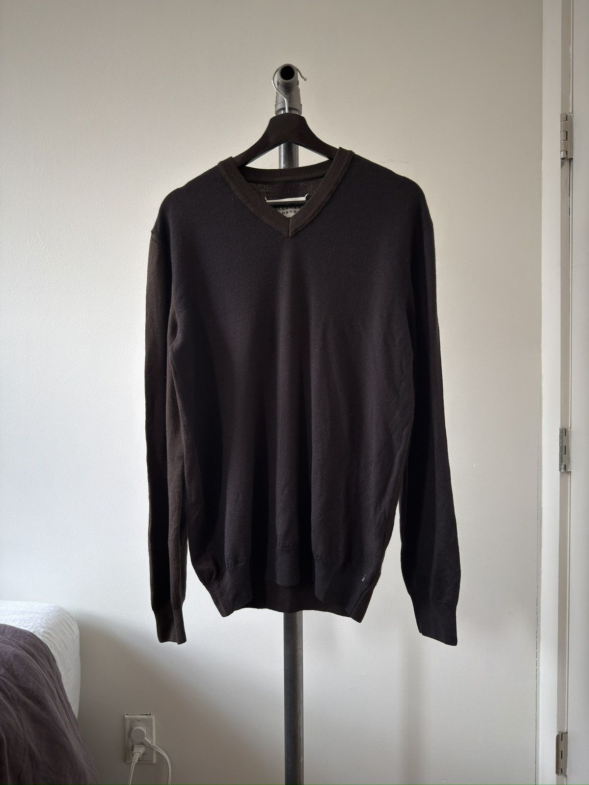 Maison Margiela AW06 Color-Block V-Neck Sweater Size US L / EU 52-54 / 3 - 1 Thumbnail