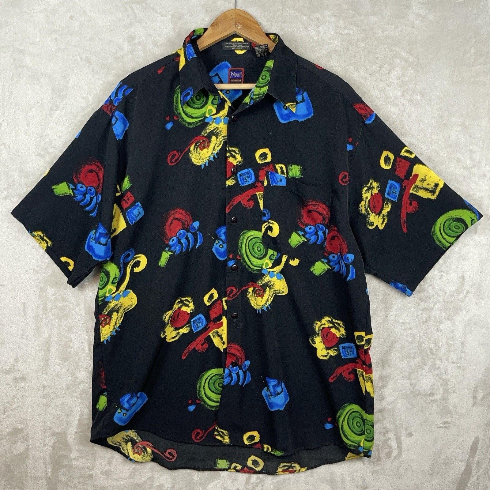 Other Vintage 90s Novin Collection Peach Skin Shirt XL Abstract Size US XL / EU 56 / 4 - 2 Thumbnail