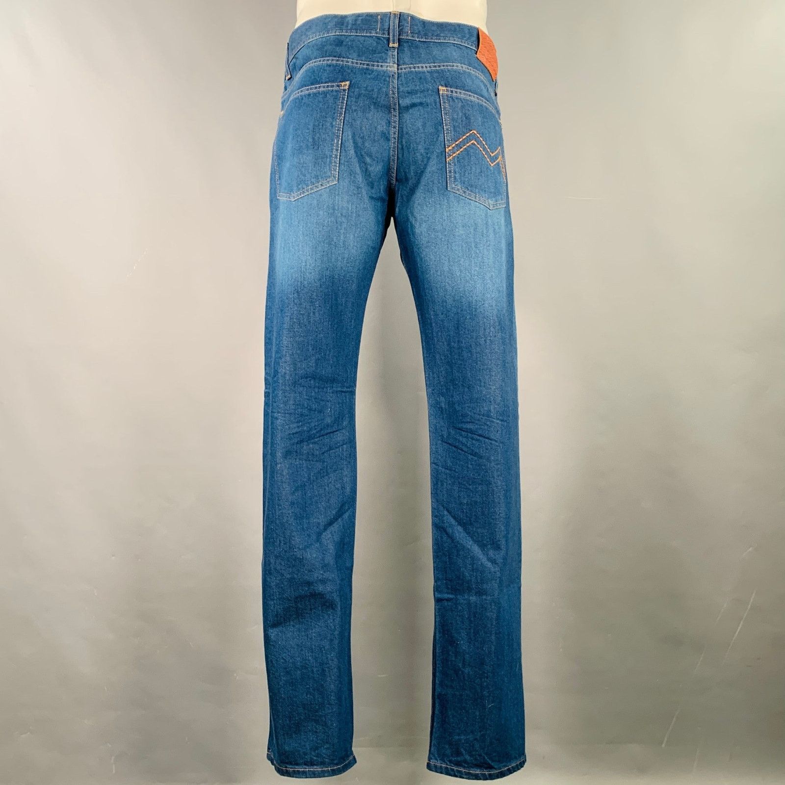Missoni MISSONI Blue Contrast Cotton Straight Five Pockets Jeans Size US 39 - 2 Thumbnail