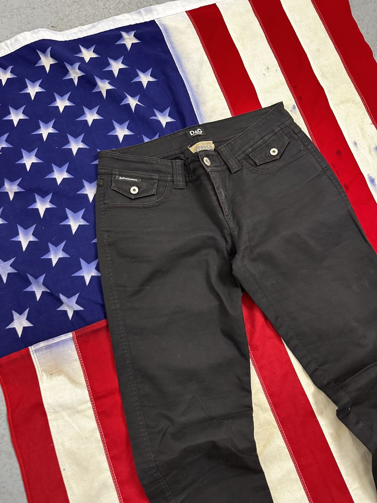 Dolce & Gabbana Vintage D&G (Dolce & Gabbana) black jeans with ankle zips Size 26" / US 2 / IT 38 - 3 Thumbnail