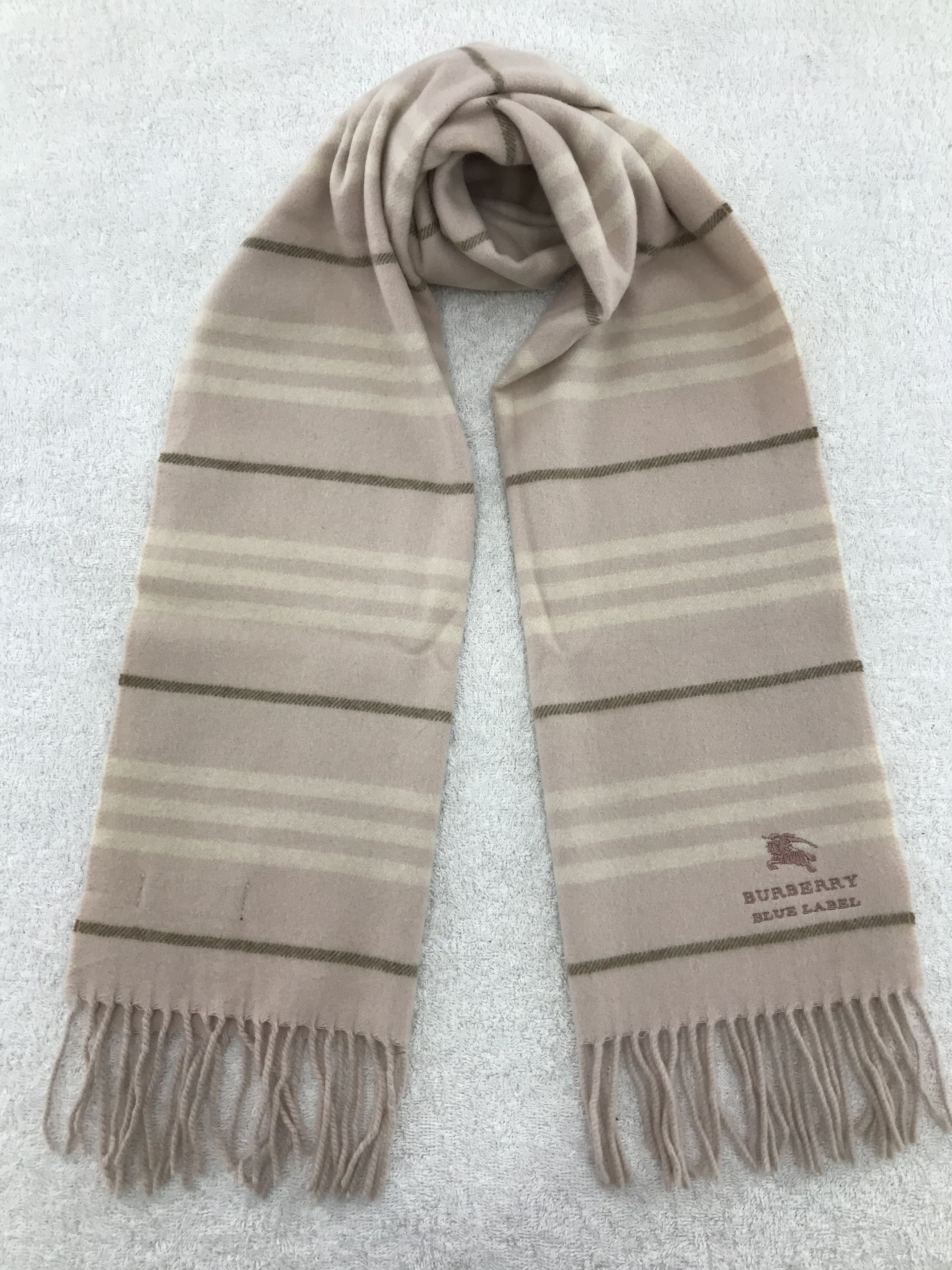 Burberry × Vintage Burberry Blue Label Scarf / Muffler / Neckwear - WW293 Size ONE SIZE - 1 Thumbnail
