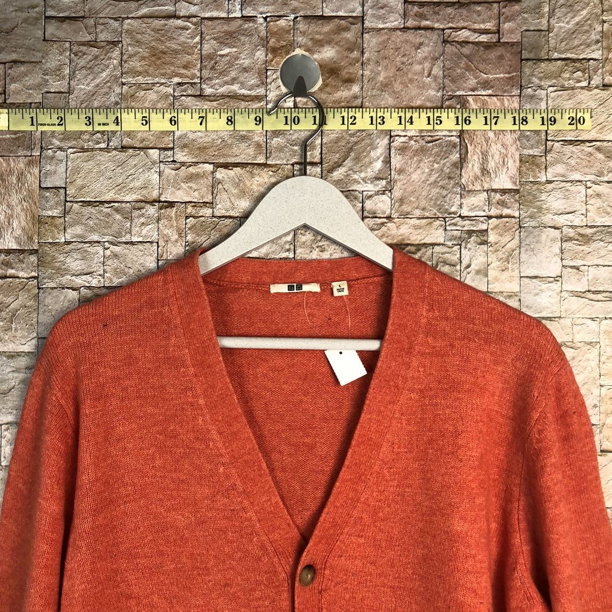 Japanese Brand Uniqlo japan Orange plain Cardigan Knitwear #A923 Size US M / EU 48-50 / 2 - 4 Thumbnail