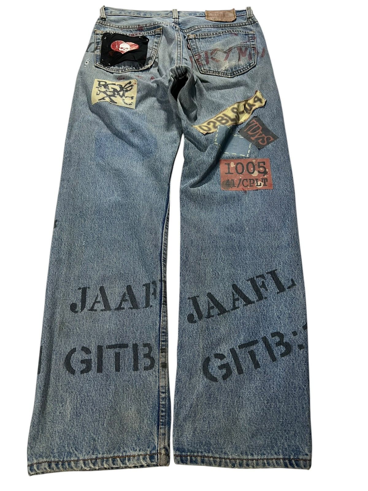 Levi's Vintage 90’s Levis 501 Custom Punk Stone Wash Jean Size US 30 / EU 46 - 2 Thumbnail