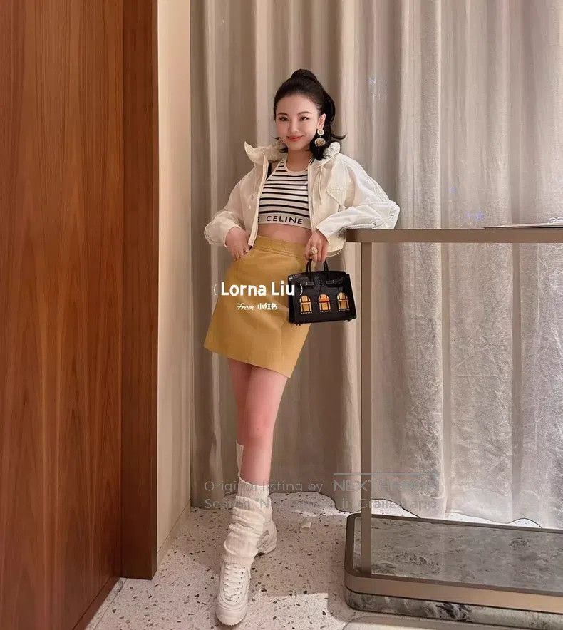 Hermes Hermes Ginger Yellow Deer Skin Short Skirt Size 42" / US 20 - 8 Thumbnail