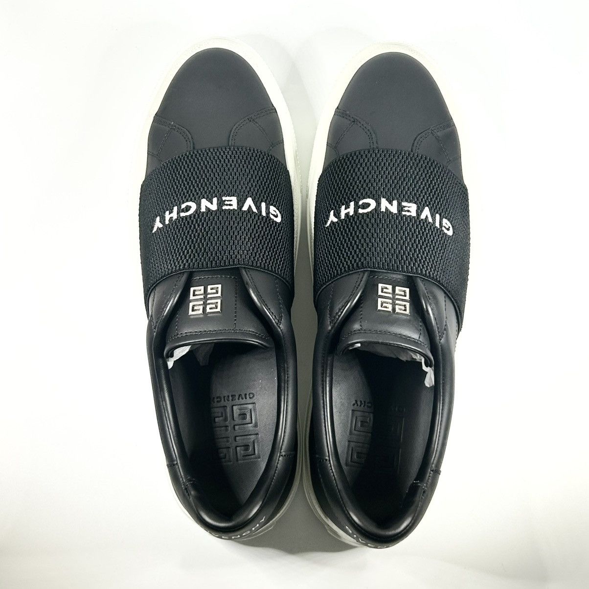 Givenchy New Givenchy City Court Leather Sneakers Black 42EU/9US Size US 9 / EU 42 - 4 Thumbnail