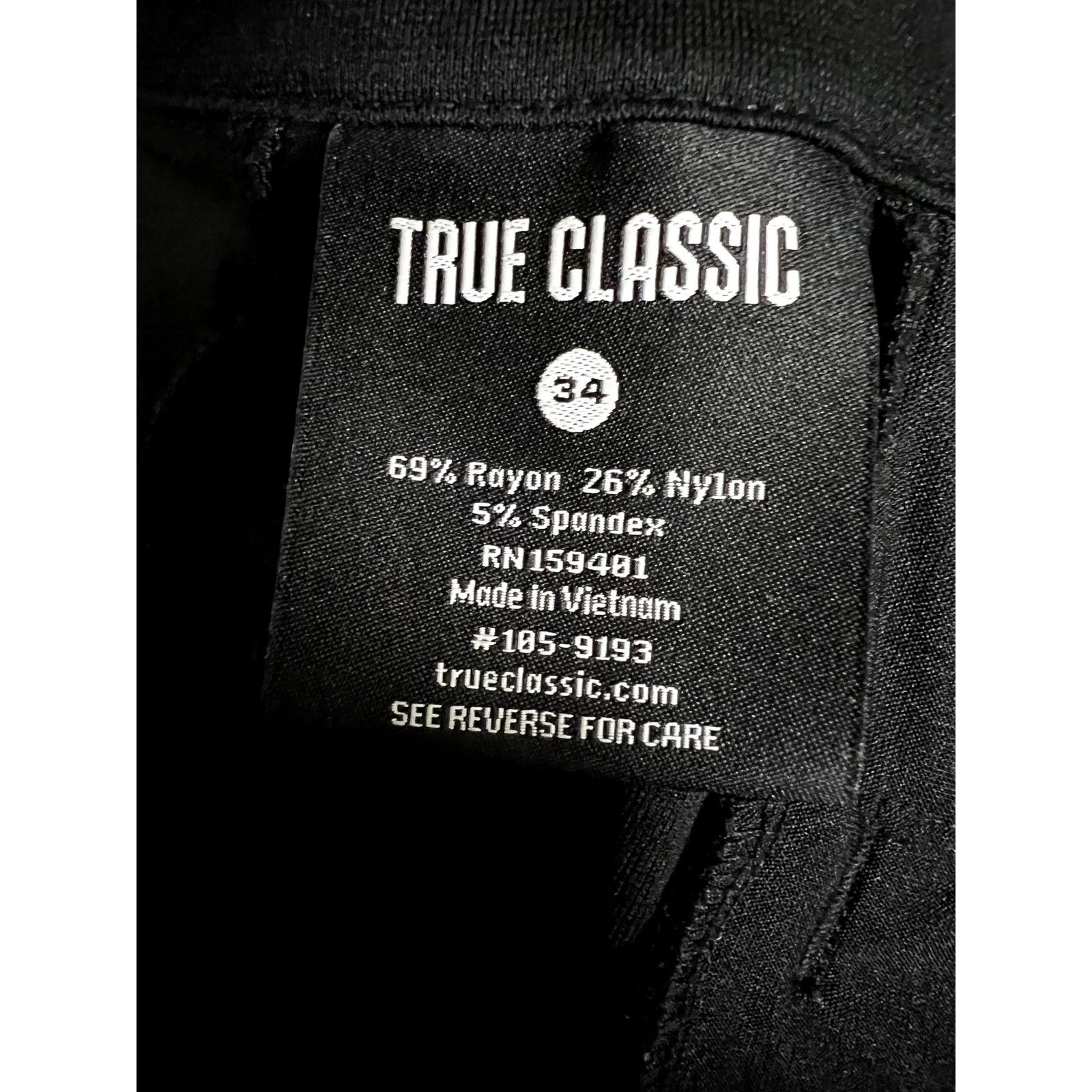 Other True Classic Men's 34x30 Navy Flat Front Stretch Work Pants Size US 34 / EU 50 - 4 Thumbnail