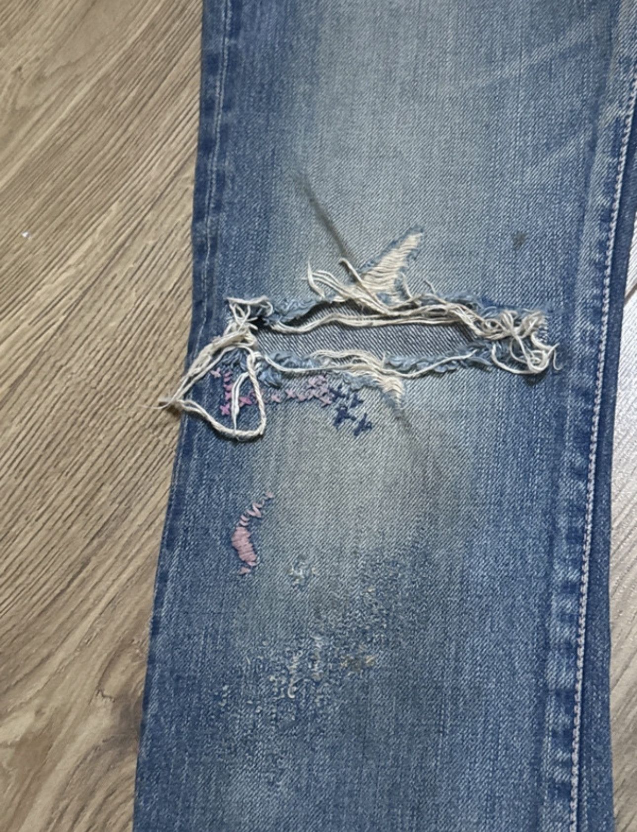 Hysteric Glamour hysteric glamour studded love buzz jeans with pink stitching Size US 27 - 8 Thumbnail