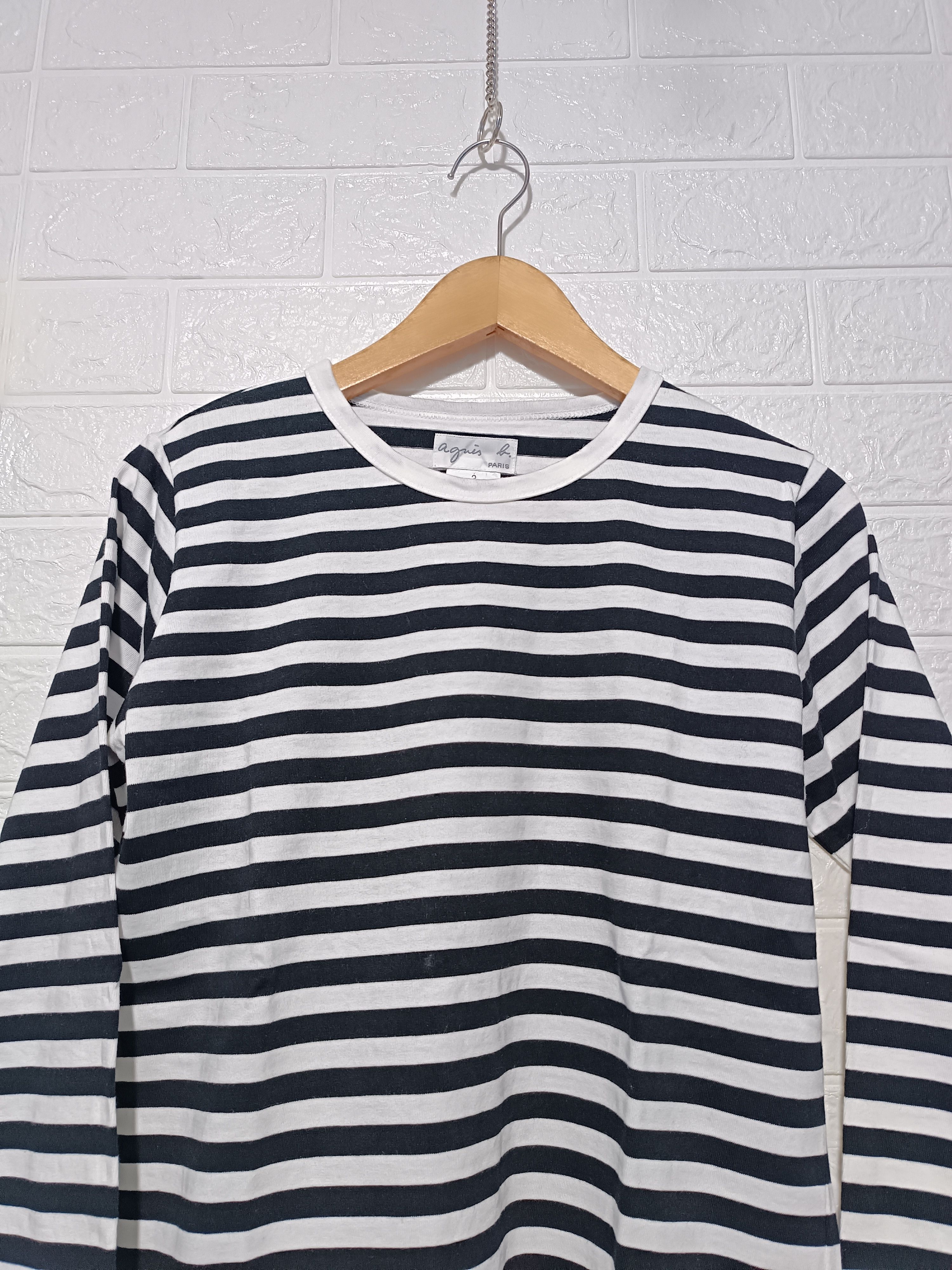 agnes b. Agnes B Paris Stripes Long Sleeve T-shirt Size US M / EU 48-50 / 2 - 3 Thumbnail