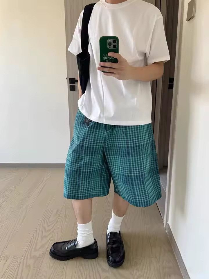Japanese Brand Checkered Plaid Retro Style Loose Shorts Size US 30 / EU 46 - 4 Thumbnail