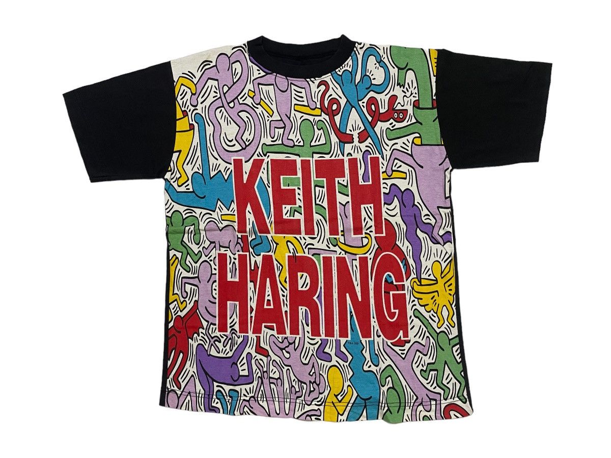 Keith Haring × Vintage Vintage Keith Haring Full Print Shirt Rare!!! Size US L / EU 52-54 / 3 - 1 Thumbnail
