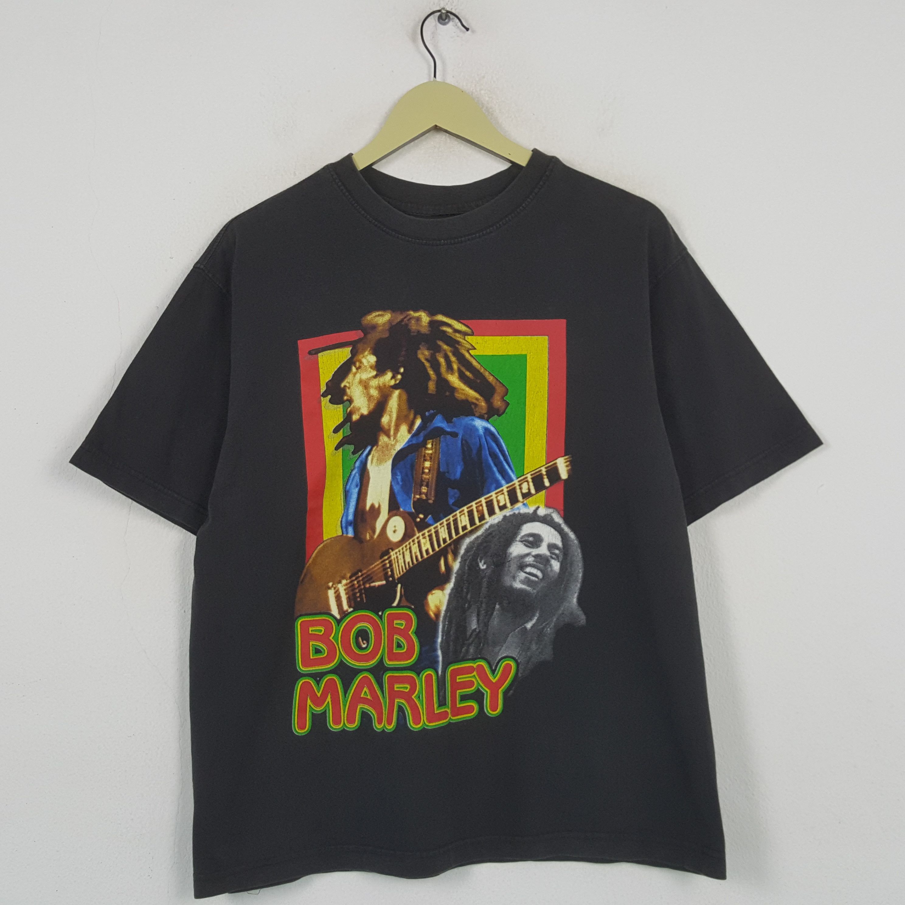 Band Tees Vintage BOB MARLEY American Singer T-shirt Size US L / EU 52-54 / 3 - 3 Thumbnail