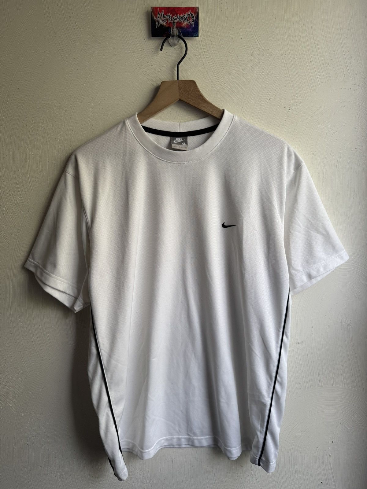 Nike × Vintage Rare Vintage Tee Nike Logo Swoosh Mesh Drill Y2K Size US XL / EU 56 / 4 - 1 Thumbnail