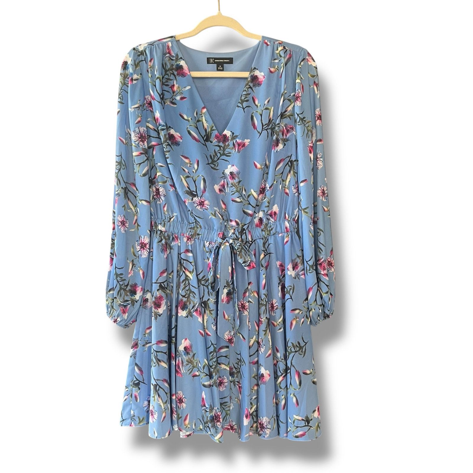Other INC International Concepts floral waist tie dress Size M / US 6-8 / IT 42-44 - 6 Thumbnail