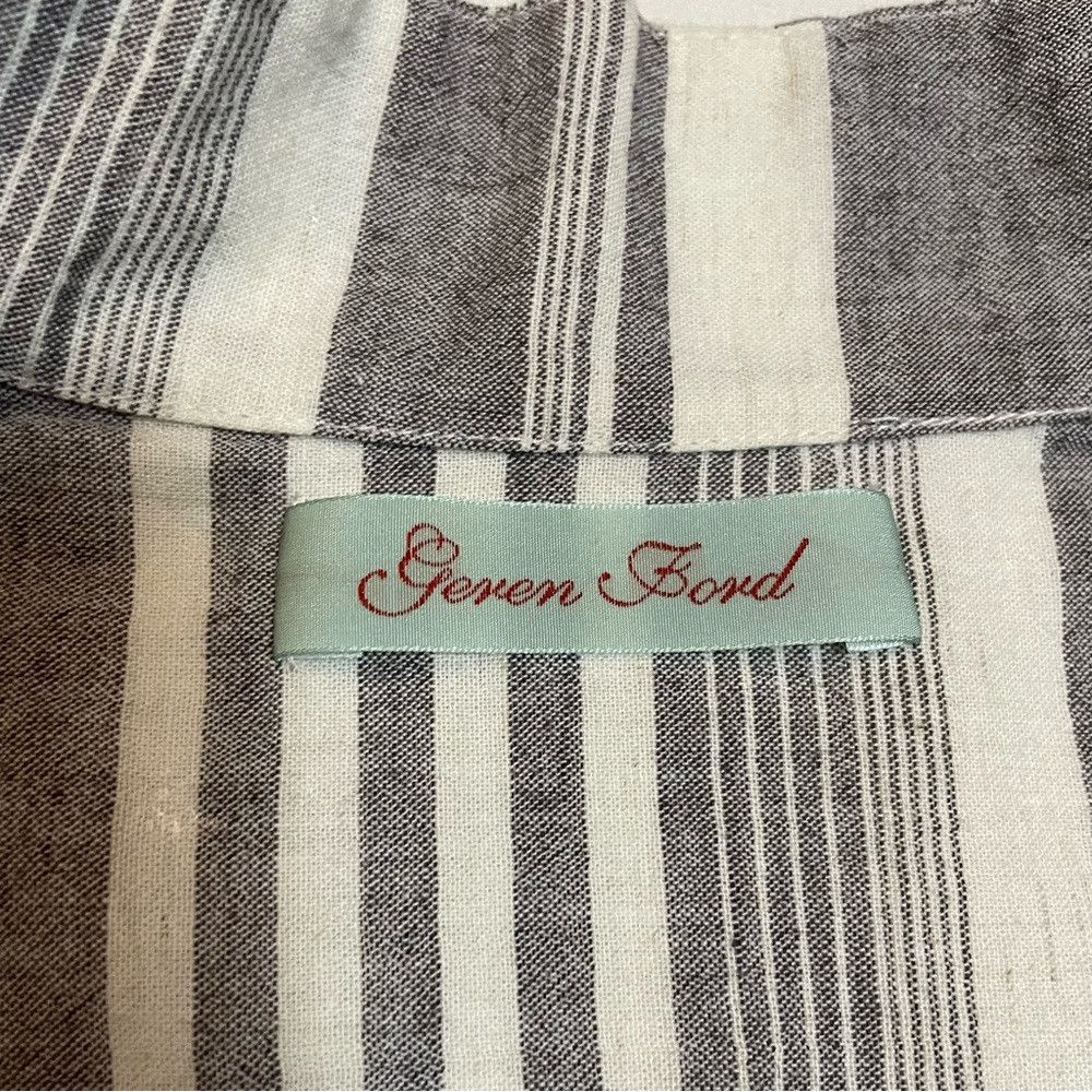 Other Geren Ford Stripe Cotton Linen Mini Dress Tunic Size L Size L / US 10 / IT 46 - 7 Thumbnail
