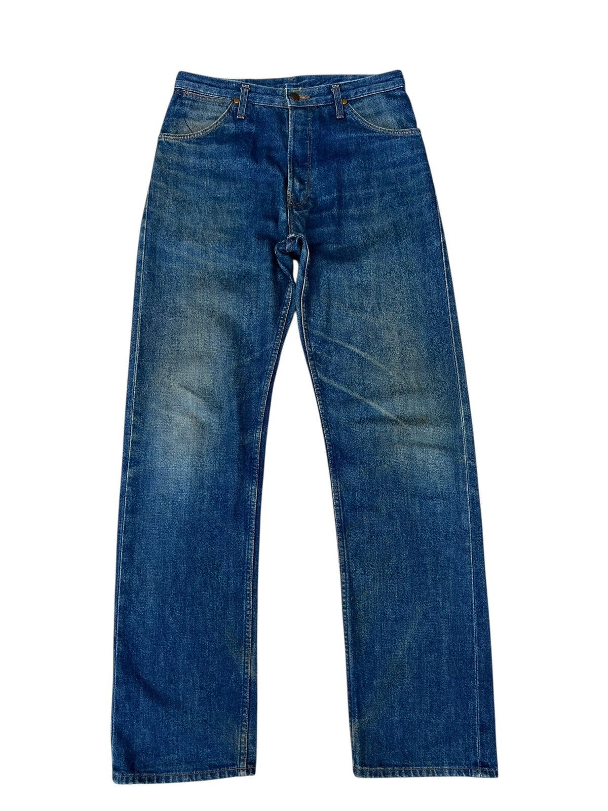 Wrangler 90s Wrangler Blue Bell Aging Mud Denim Selvedge Jeans Size US 31 - 1 Thumbnail
