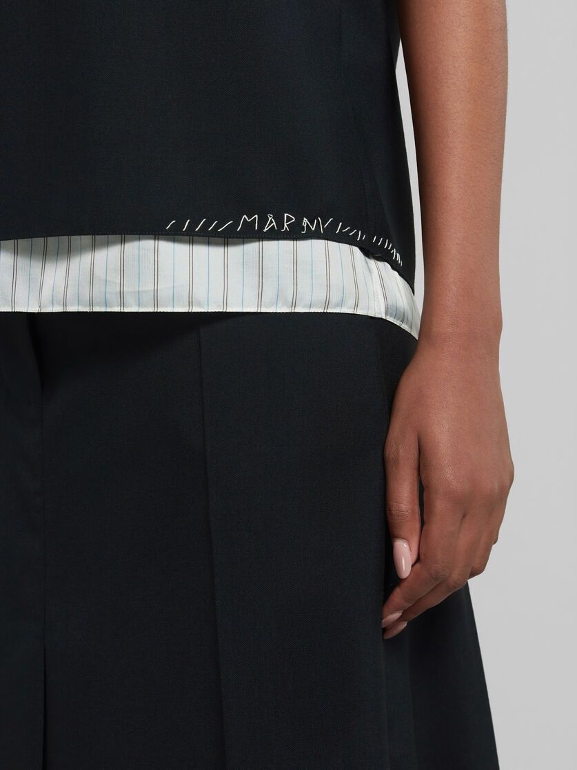 Marni o1w1db10125 Colour Block Sleeveless Blouse in Black Size XL / US 12-14 / IT 48-50 - 5 Thumbnail