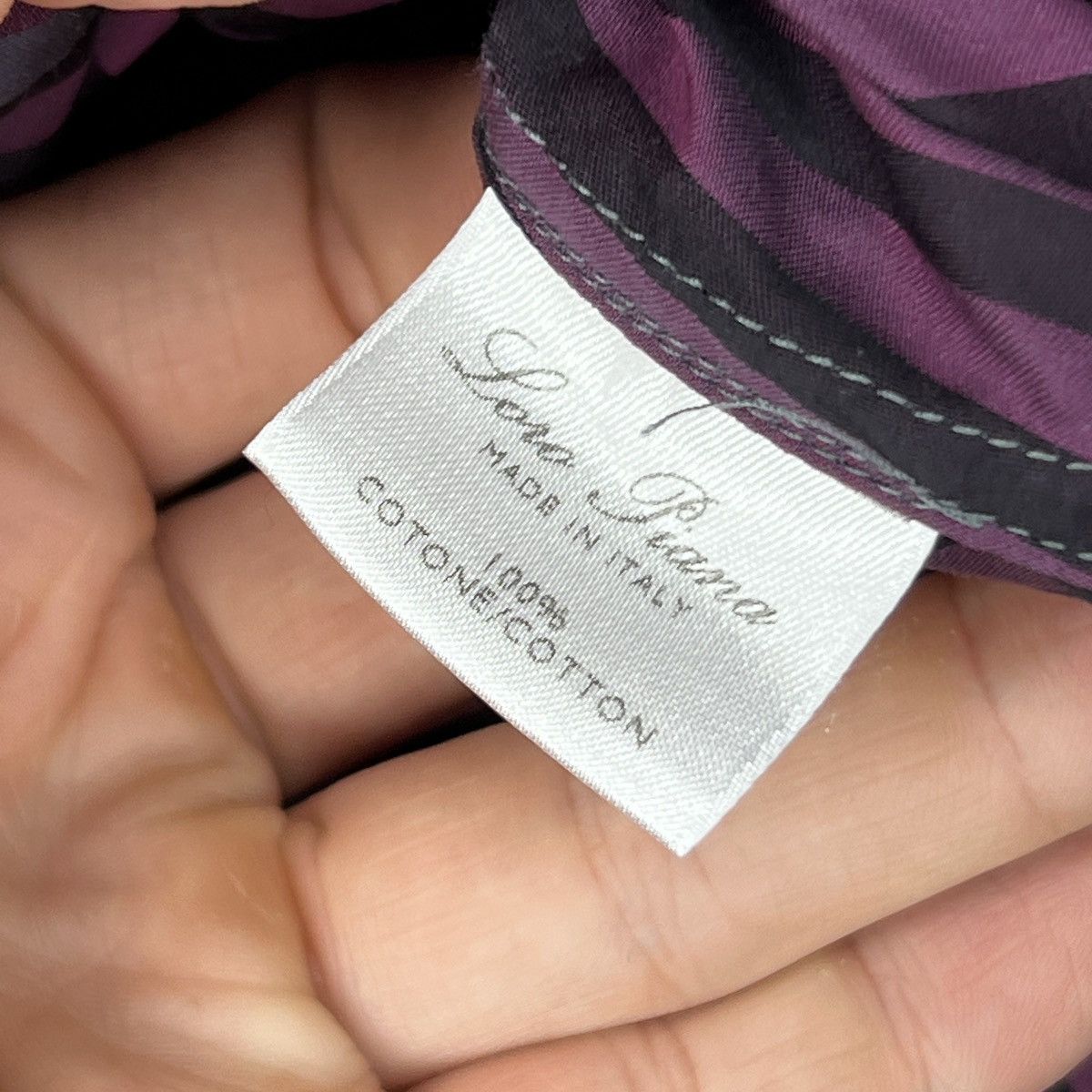Loro Piana Loro Piana Purple Striped Long-Sleeve Buttoned Shirt Size M / US 6-8 / IT 42-44 - 7 Thumbnail
