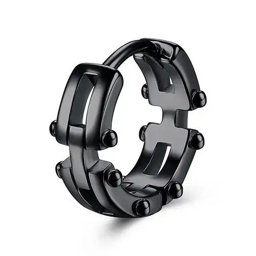 Japanese Brand × Sterling Silver Y2K Round Irregular Hoop Earring Size ONE SIZE - 3 Thumbnail
