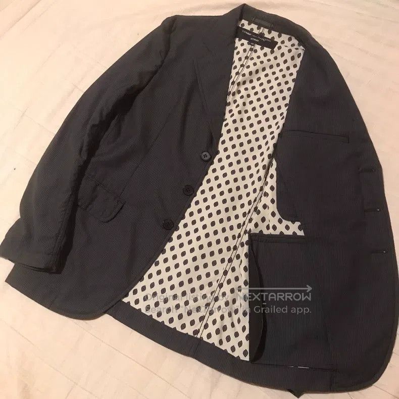 Comme des Garcons Comme Des Garcons Gray Gathered Pleated Blazer Size US XS / EU 42 / 0 - 5 Thumbnail