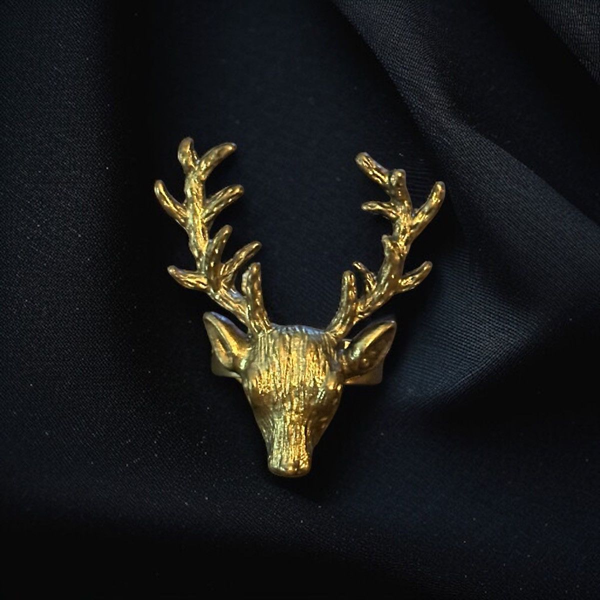 Vintage Vintage bronze tone deer head ring Size ONE SIZE - 1 Thumbnail