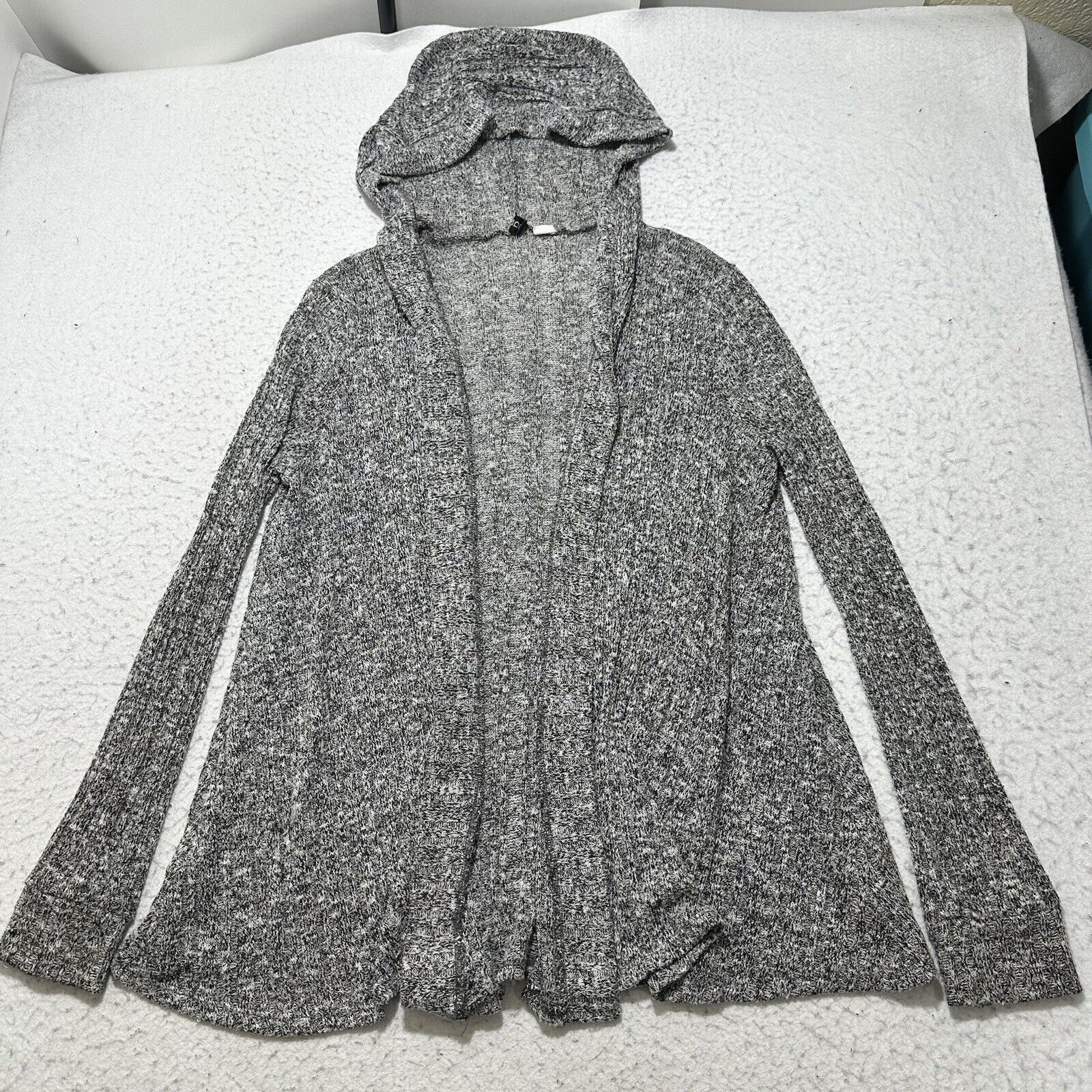 Bdg BDG Medium Heather Gray Open Front Cardigan Hooded Knit Size M / US 6-8 / IT 42-44 - 1 Thumbnail