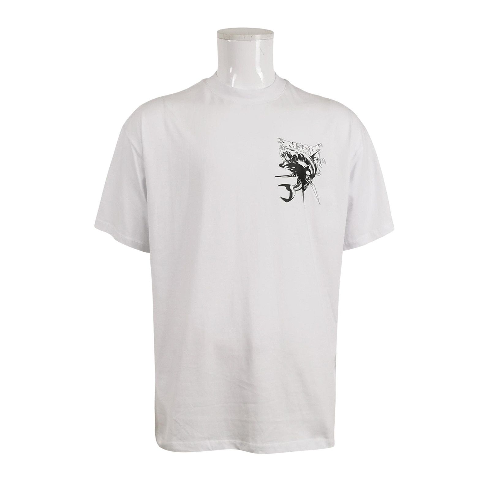 MSGM MSGM Shark Graphic T-Shirt White Size M Size US M / EU 48-50 / 2 - 1 Thumbnail