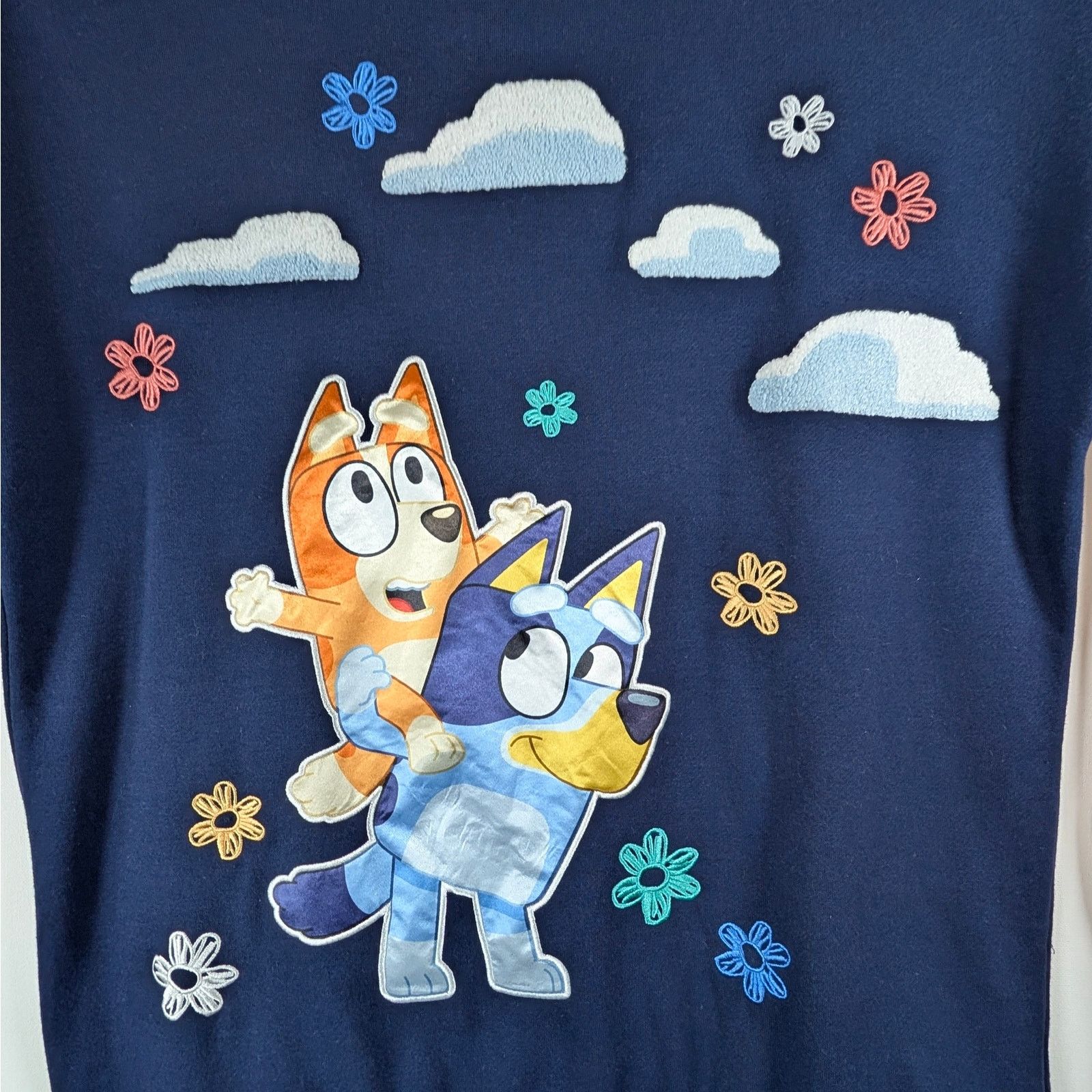 Unknown London Box Lunch Bluey Bingo & Bluey Floral Cloud Crewneck Sweater Size M / US 6-8 / IT 42-44 - 3 Thumbnail