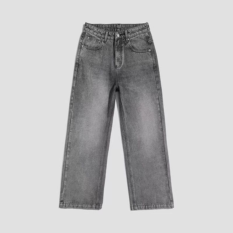 Japanese Brand × Jean Washed casual black grey slightly flared jeans Size US 32 / EU 48 - 2 Thumbnail