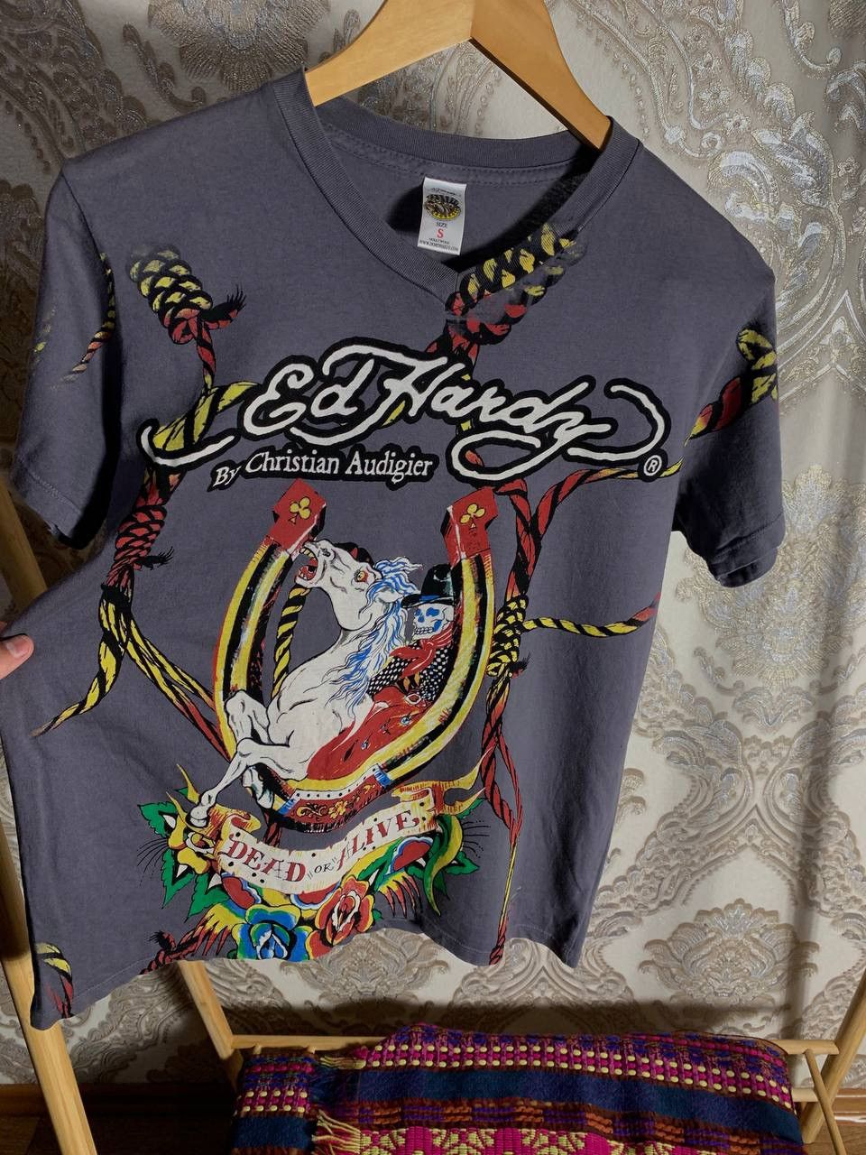 Ed Hardy VINTAGE ED HARDY CHRISTIAN AUDIGIER DESIGNER T-SHIRT Y2K 90s Size US S / EU 44-46 / 1 - 3 Thumbnail
